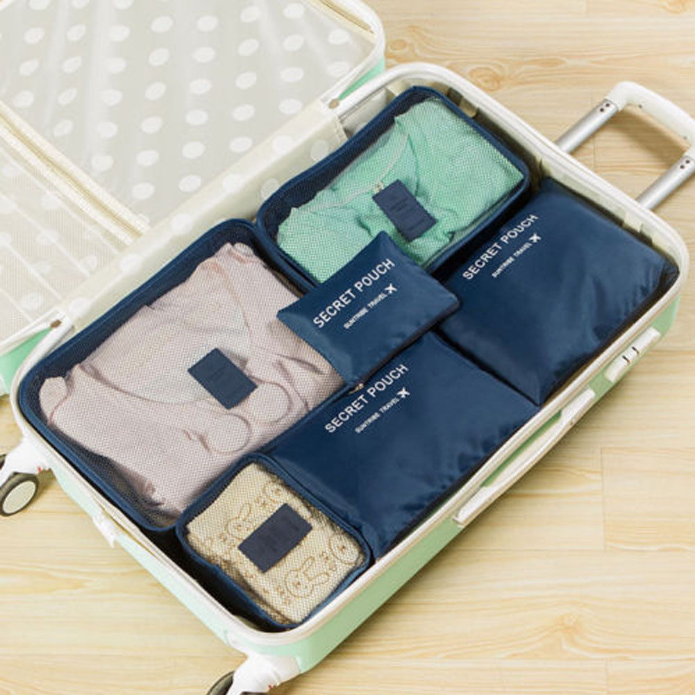 6pcs Set Portable Packing Cubes for Travel Organization